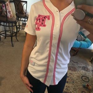 Girls L White, Pink Cheetah Tampa Bay Rays Jersey